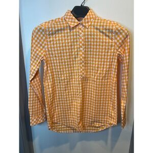 Southern Tide Womens 1/4 Button Shirt Size XS Check Pattern